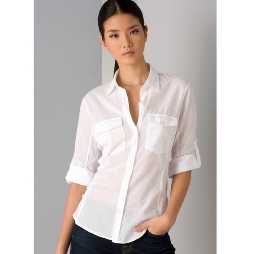 Standard James Perse Contrast Panel Shirt Blouse - Picture 8 of 10